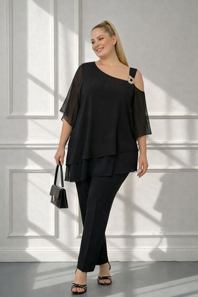 Picture of ELEGANT TROUSER SUIT WITH CHIFFON TOP